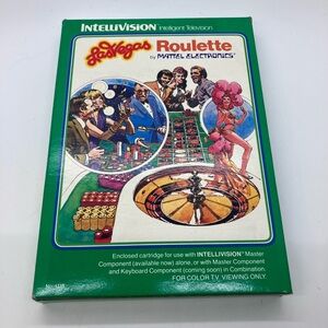 Las Vegas Roulette video Game vintage Mattel intellivision cartridge works great